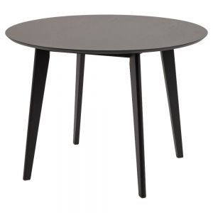 "Roxby" - et lille sort spisebord med sorte ben i gummitræ