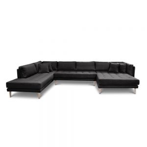 Cali U openend sofa, højrevendt-Antracit (G18/i95)