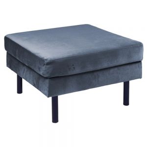 Chicago velour puf-Dusty blue (Letto 1074)