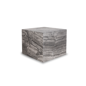 Cubic marmor piedestal, river grey