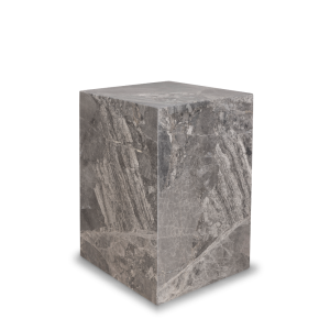 Cubic marmor piedestal, river grey