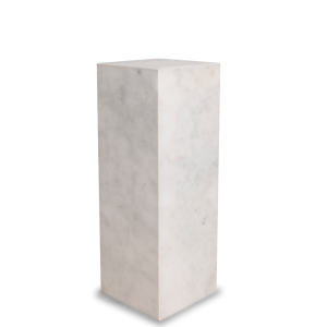 Cubic marmor piedestal, bianco hvid