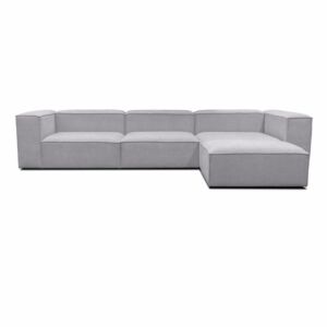 Lissabon lysegrå 360cm XL chaiselong sofa, højrevendt