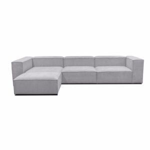 Lissabon lysegrå 360cm XL chaiselong sofa, venstrevendt